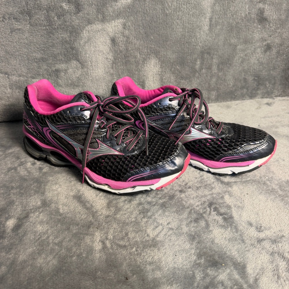 Mizuno Wave Creation 17 Womens 10 Running Shoes Black Pink